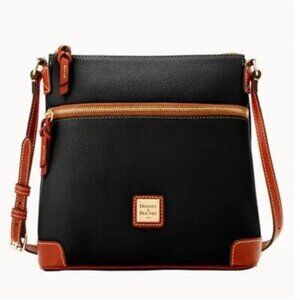 Dooney & Bourke Pebble Grain Black Zip Crossbody w/ Dustcover
